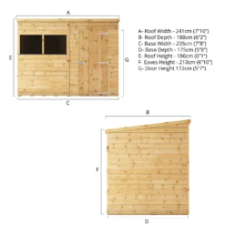 Mercia 8ft X 6ft Premium Shiplap Pent Shed - Including Installation 18 Mercia 8ft X 6ft Premium Shiplap Pent Shed - Including Installation -Elise Bloom 13555796 2724949338056768