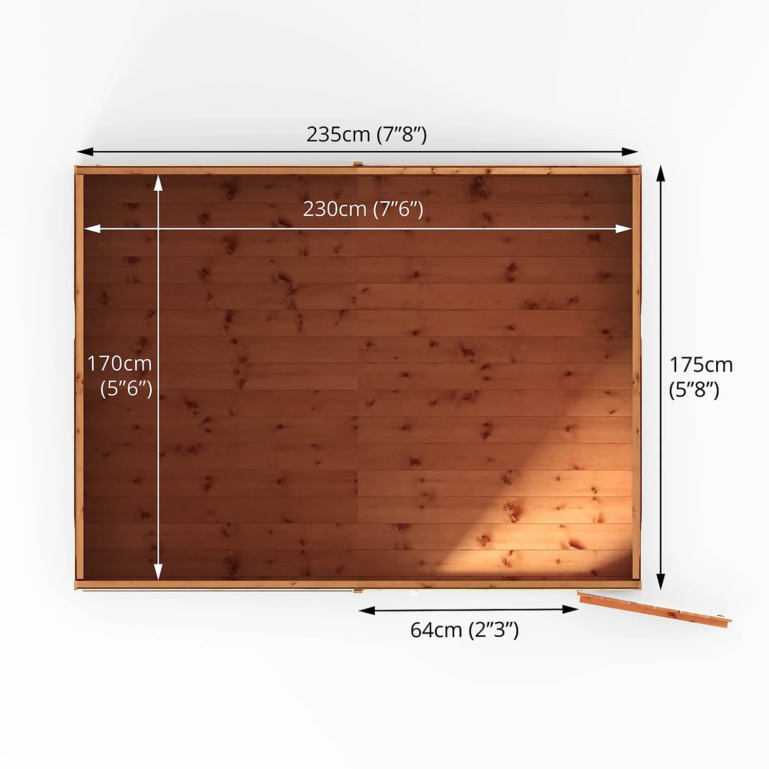 Mercia 8ft X 6ft Premium Shiplap Pent Shed - Including Installation 10 Mercia 8ft X 6ft Premium Shiplap Pent Shed - Including Installation - Image 8