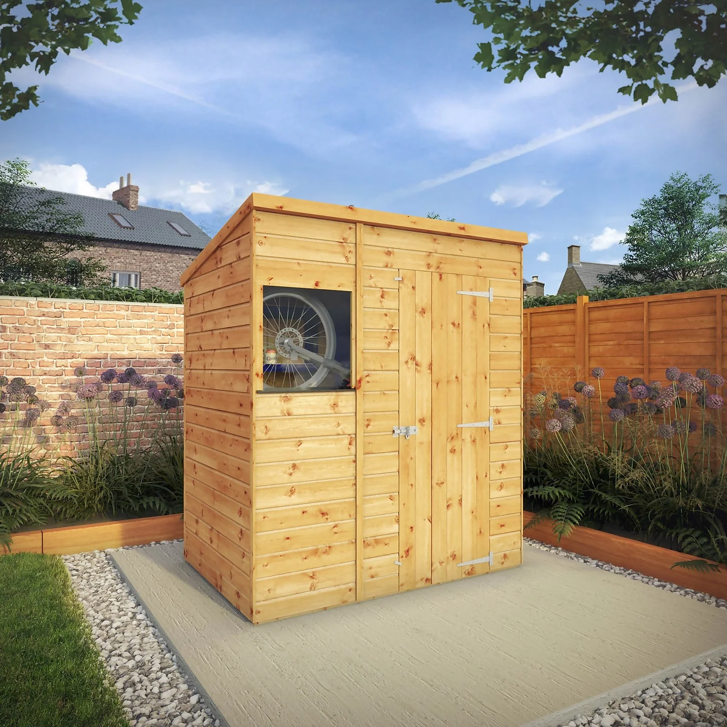 Mercia 6ft X 4ft Premium Shiplap Pent Shed - Including Installation 4 Mercia 6ft X 4ft Premium Shiplap Pent Shed - Including Installation - Image 2