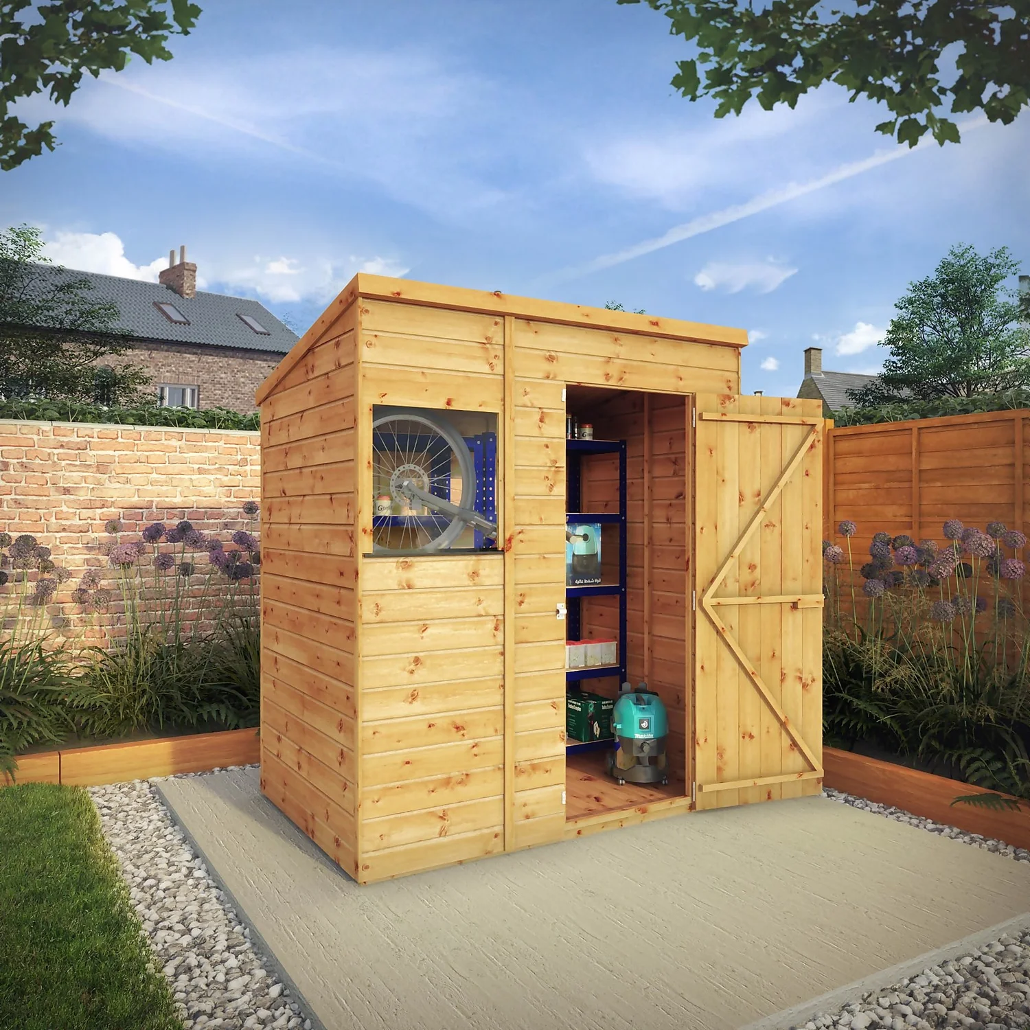 Mercia 6ft X 4ft Premium Shiplap Pent Shed - Including Installation 11 Mercia 6ft X 4ft Premium Shiplap Pent Shed - Including Installation - Image 9