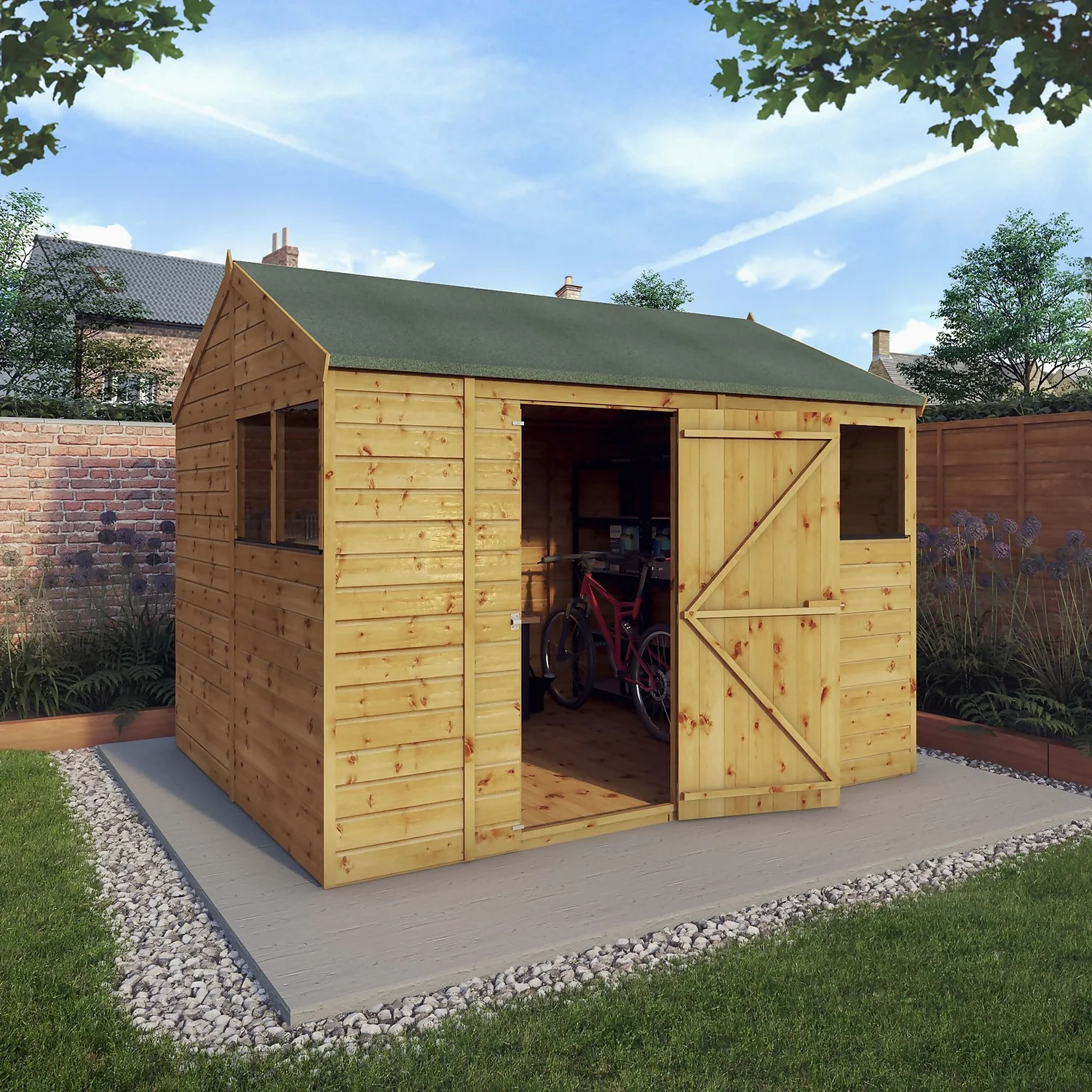Mercia 10ft X 8ft Premium Shiplap Reverse Apex Shed 11 Mercia 10ft X 8ft Premium Shiplap Reverse Apex Shed - Image 9