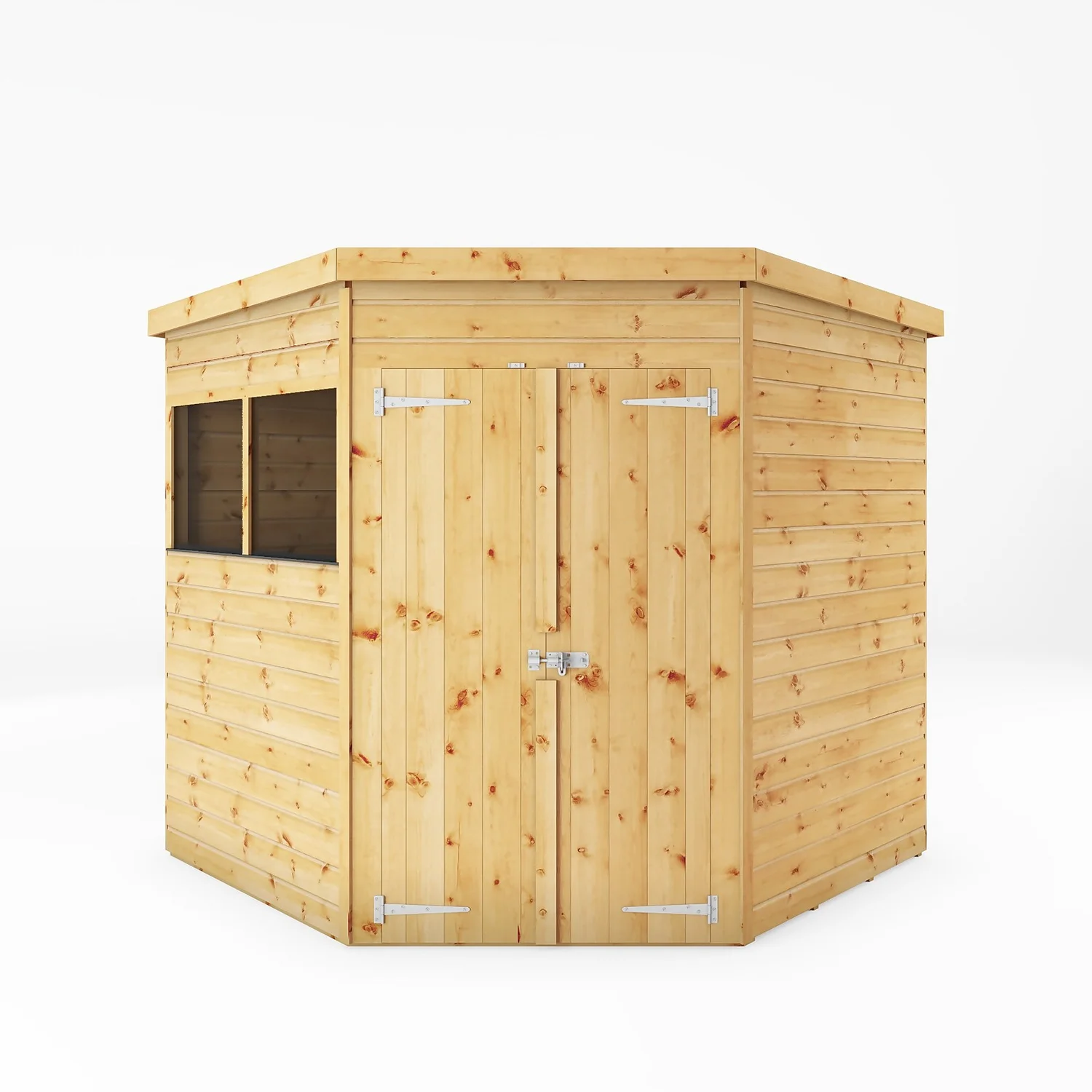 Mercia 7ft X 7ft Premium Shiplap Corner Shed - Including Installation 3 Mercia 7ft X 7ft Premium Shiplap Corner Shed - Including Installation