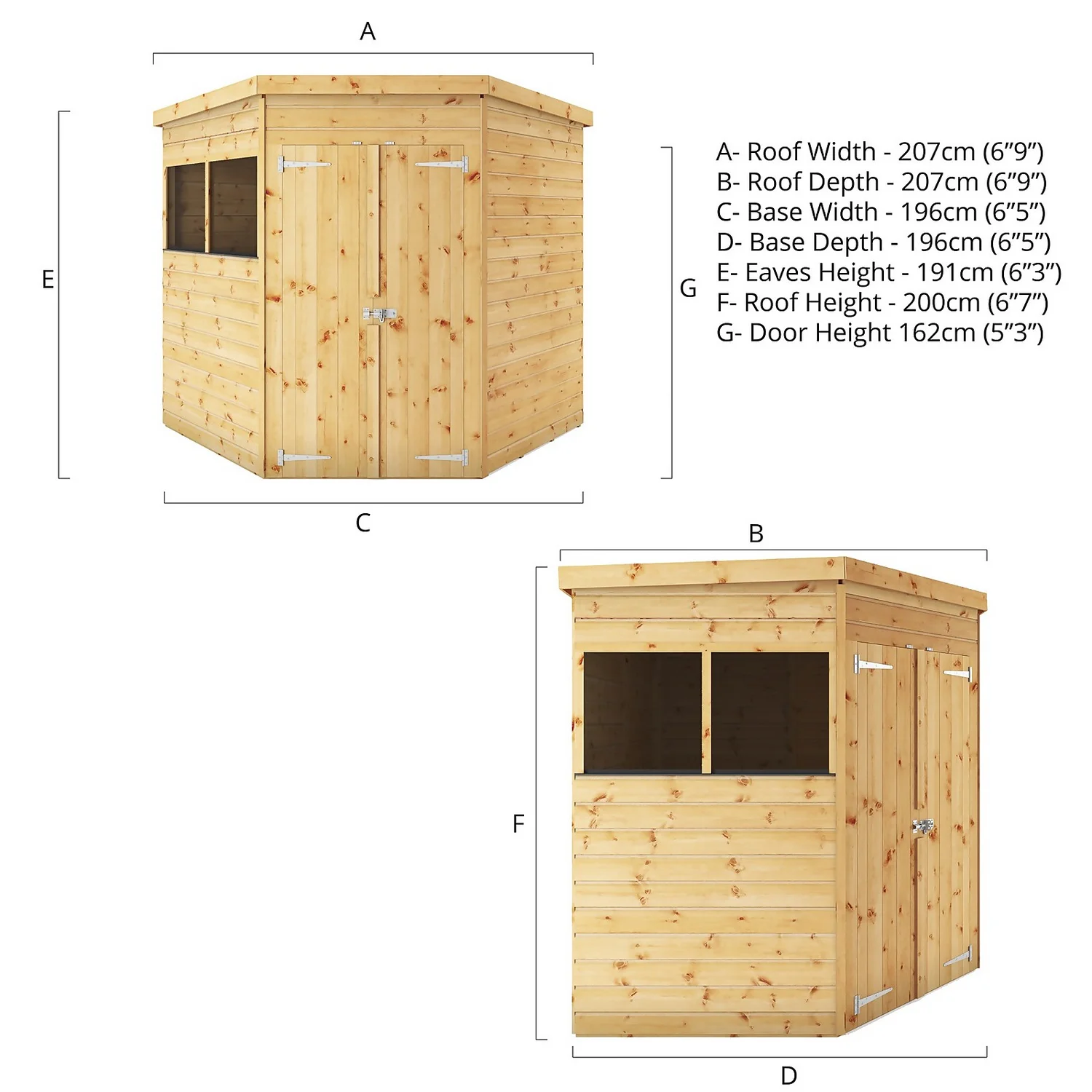 Mercia 7ft X 7ft Premium Shiplap Corner Shed - Including Installation 9 Mercia 7ft X 7ft Premium Shiplap Corner Shed - Including Installation - Image 7
