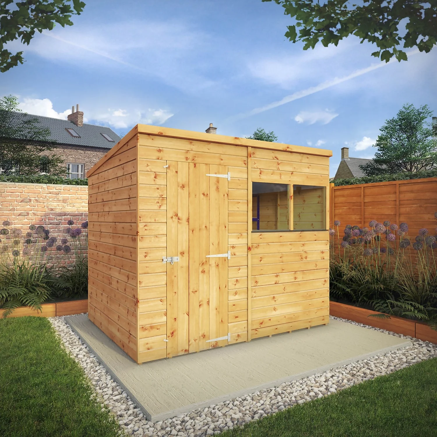 Mercia 8ft X 6ft Premium Shiplap Pent Shed 4 Mercia 8ft X 6ft Premium Shiplap Pent Shed - Image 2