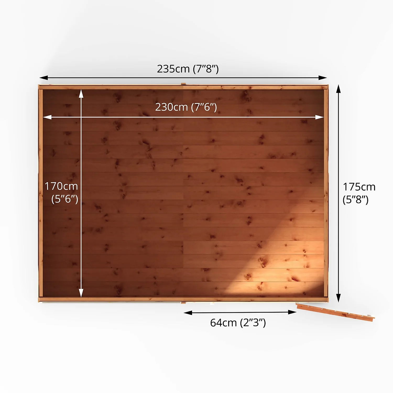 Mercia 8ft X 6ft Premium Shiplap Pent Shed 10 Mercia 8ft X 6ft Premium Shiplap Pent Shed - Image 8