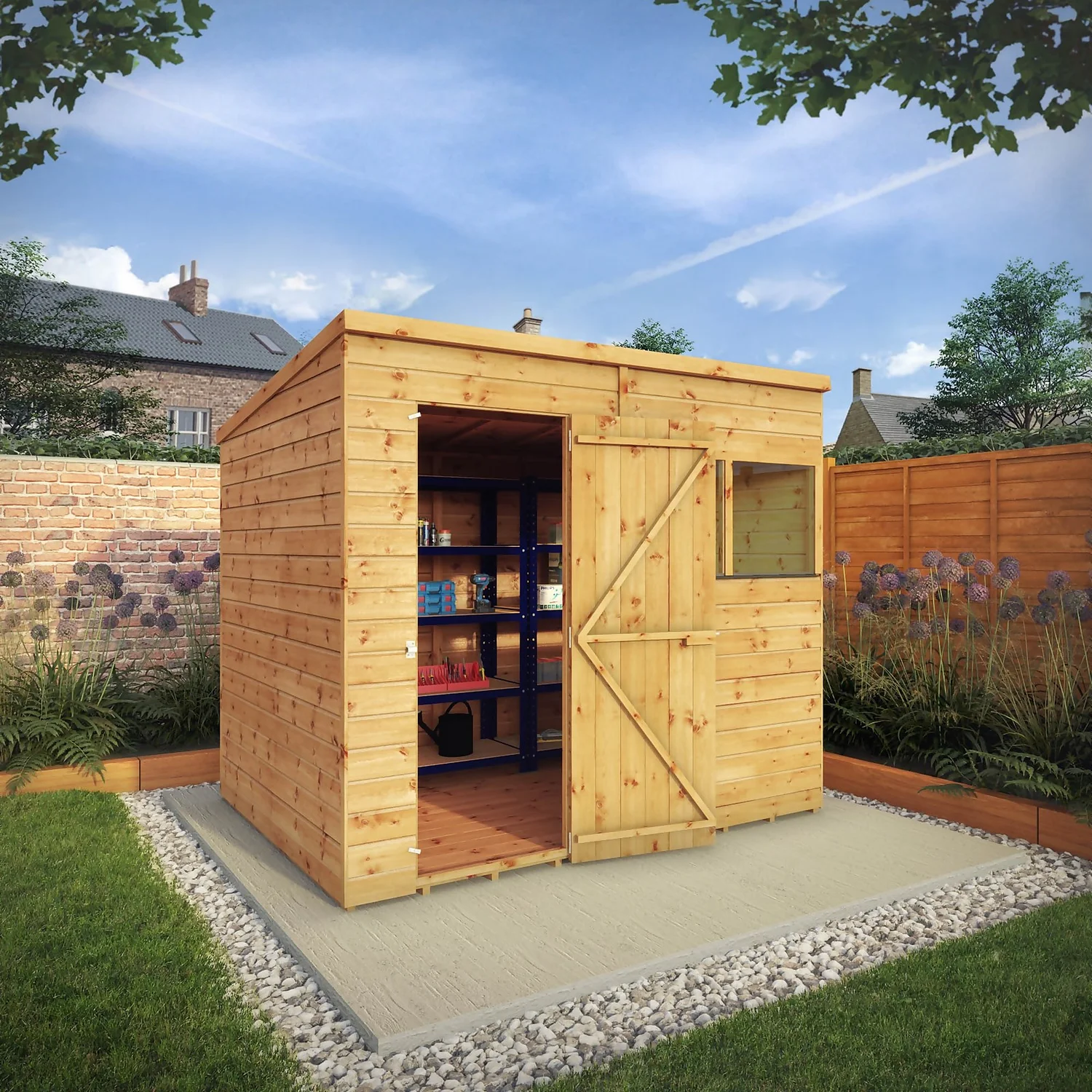 Mercia 8ft X 6ft Premium Shiplap Pent Shed 11 Mercia 8ft X 6ft Premium Shiplap Pent Shed - Image 9