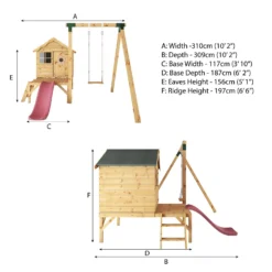 Mercia 4ft X 4ft Snug Wooden Playhouse With Tower 20 Mercia 4ft X 4ft Snug Wooden Playhouse With Tower -Elise Bloom 13555804 1515027846245938