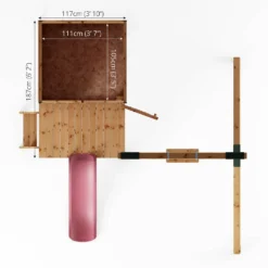 Mercia 4ft X 4ft Snug Wooden Playhouse With Tower 21 Mercia 4ft X 4ft Snug Wooden Playhouse With Tower -Elise Bloom 13555804 2125027846267187