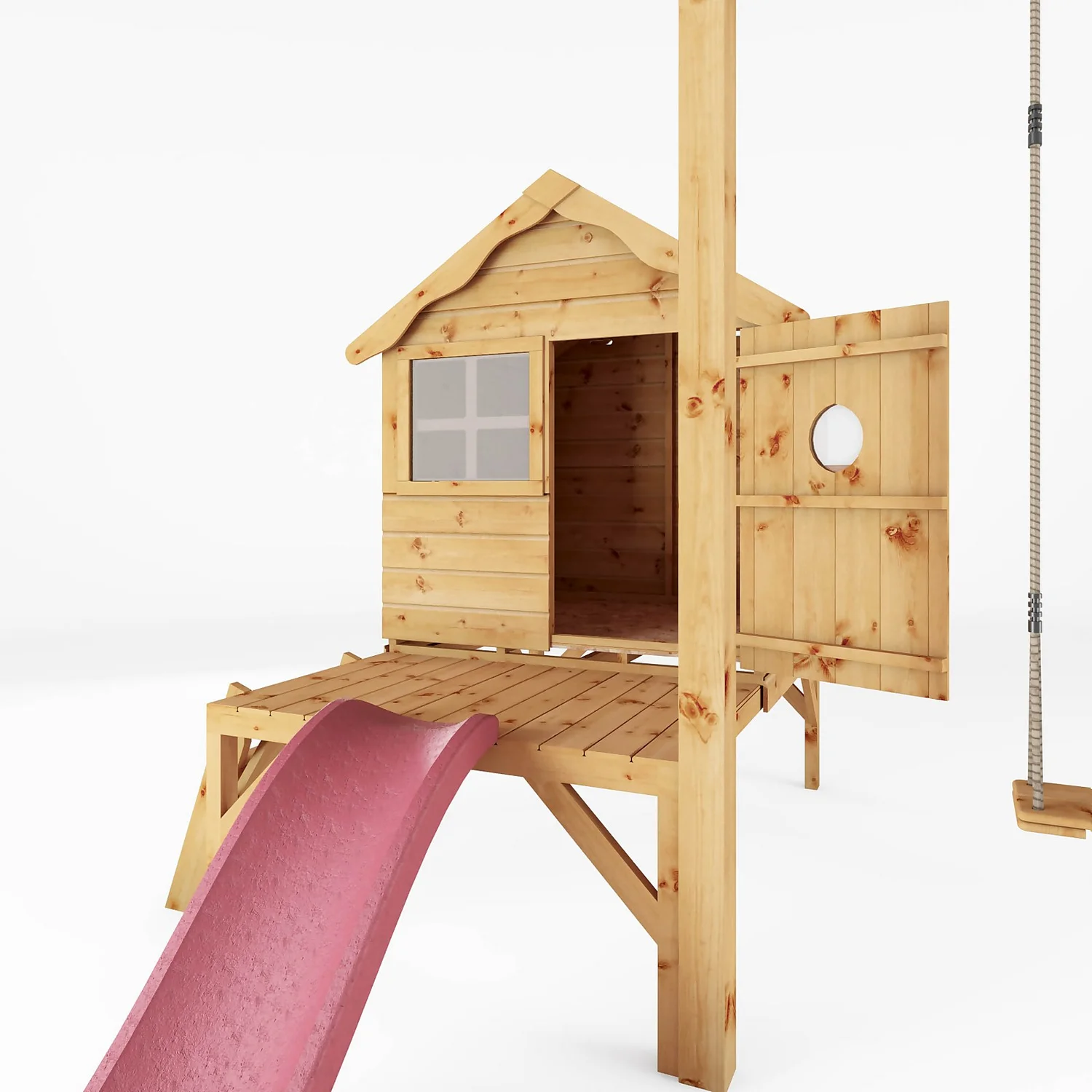 Mercia 4ft X 4ft Snug Wooden Playhouse With Tower 8 Mercia 4ft X 4ft Snug Wooden Playhouse With Tower - Image 6