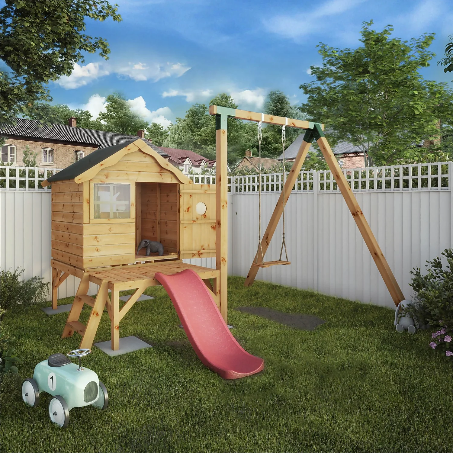 Mercia 4ft X 4ft Snug Wooden Playhouse With Tower - Installation Included 4 Mercia 4ft X 4ft Snug Wooden Playhouse With Tower - Installation Included - Image 2