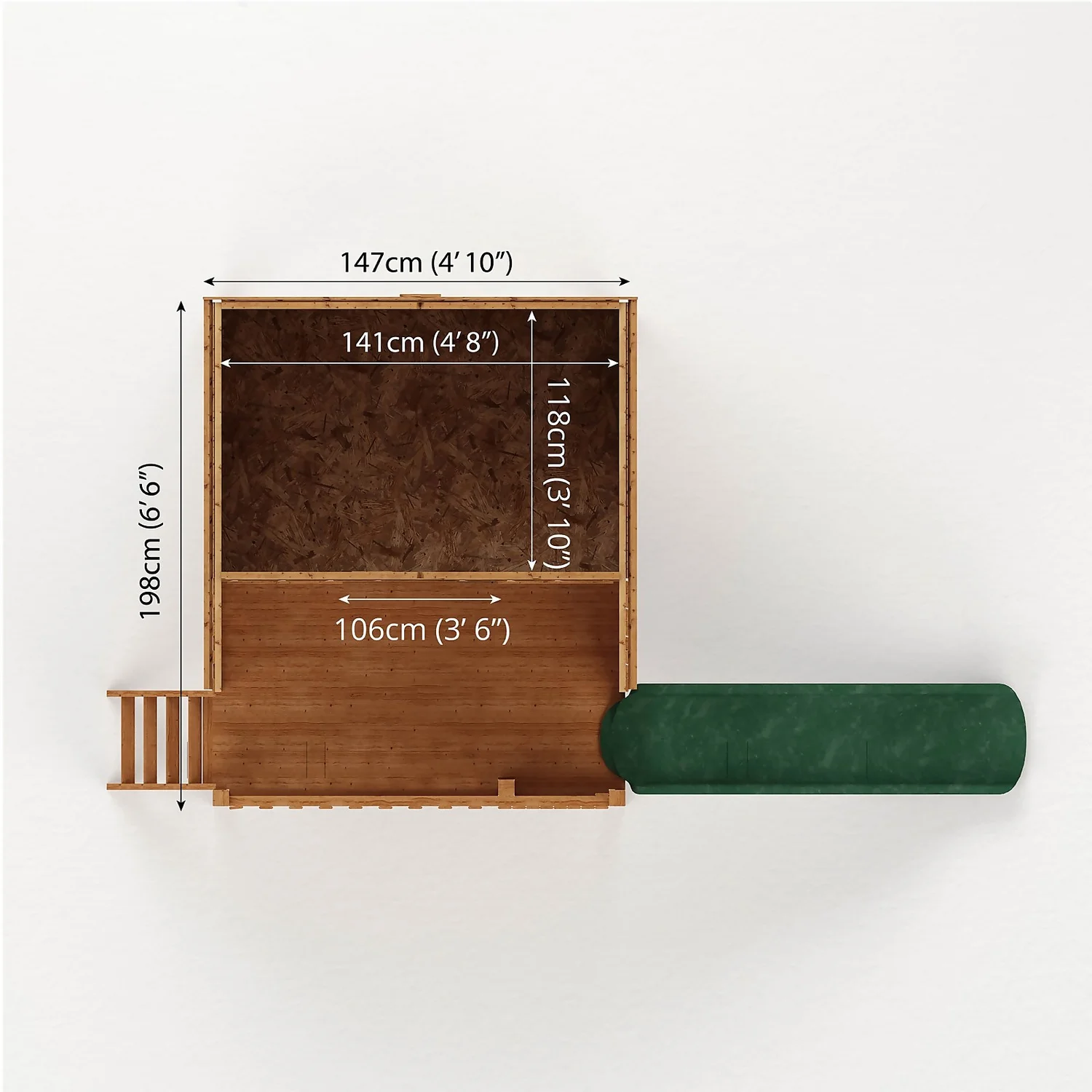 Mercia 5ft X 6ft Pent Playhouse With Tower & Slide - Installation Included 11 Mercia 5ft X 6ft Pent Playhouse With Tower & Slide - Installation Included - Image 9