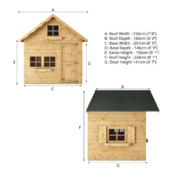 Mercia 7ft X 5ft Swiss Cottage Double Storey Playhouse - Installation Included -Elise Bloom 13555821 1574949335528992