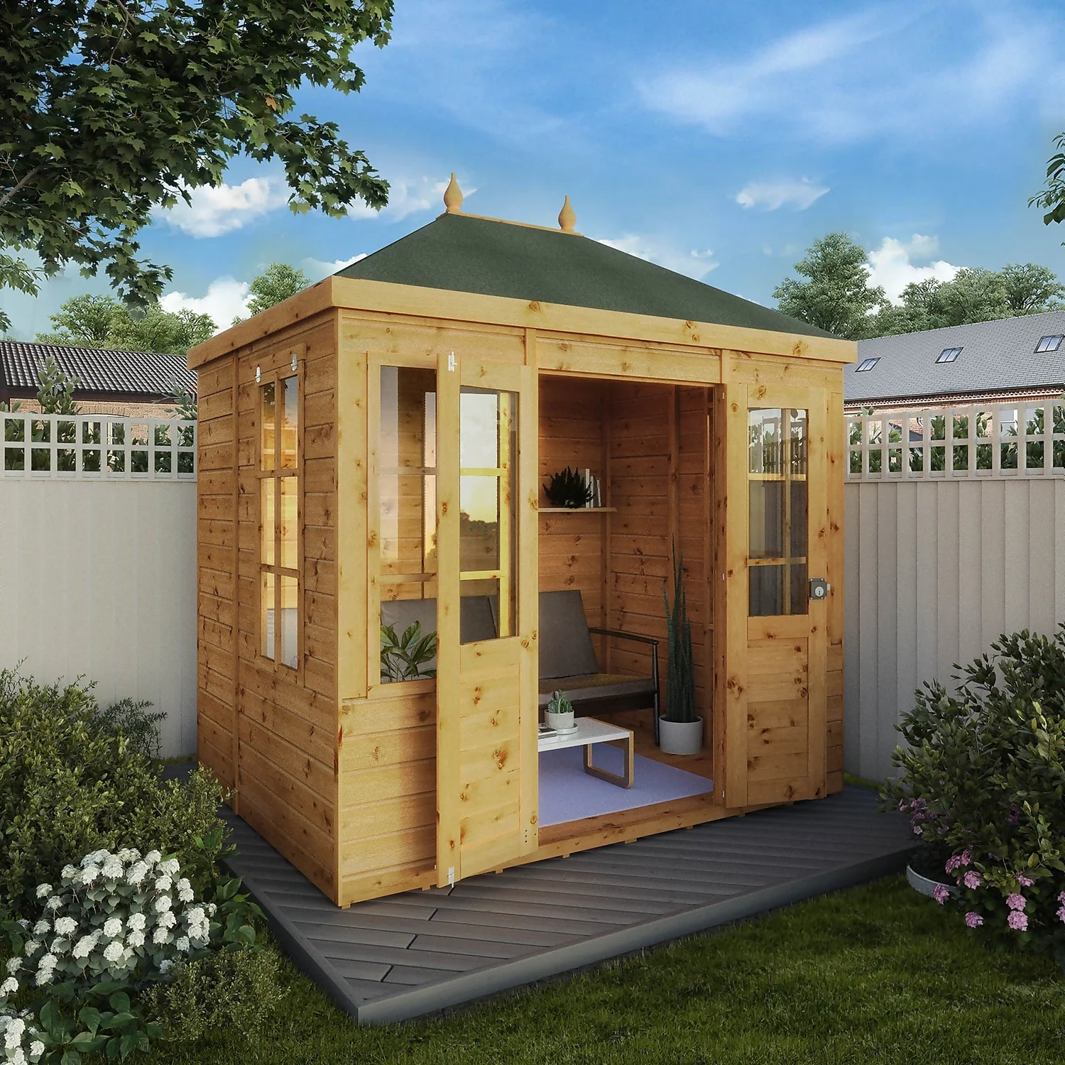 Mercia 8ft X 6ft Premium Clover Summerhouse 9 Mercia 8ft X 6ft Premium Clover Summerhouse - Image 7