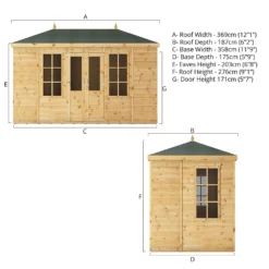 Mercia 12ft X 6ft Premium Clover Summerhouse 16 Mercia 12ft X 6ft Premium Clover Summerhouse -Elise Bloom 13555825 9004941758382504