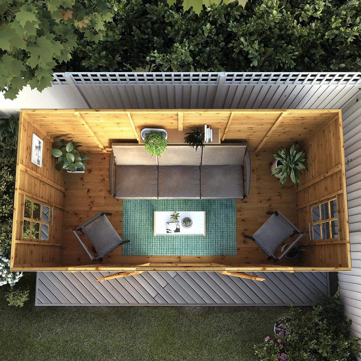 Mercia 12ft X 6ft Premium Clover Summerhouse - Including Installation 10 Mercia 12ft X 6ft Premium Clover Summerhouse - Including Installation - Image 8