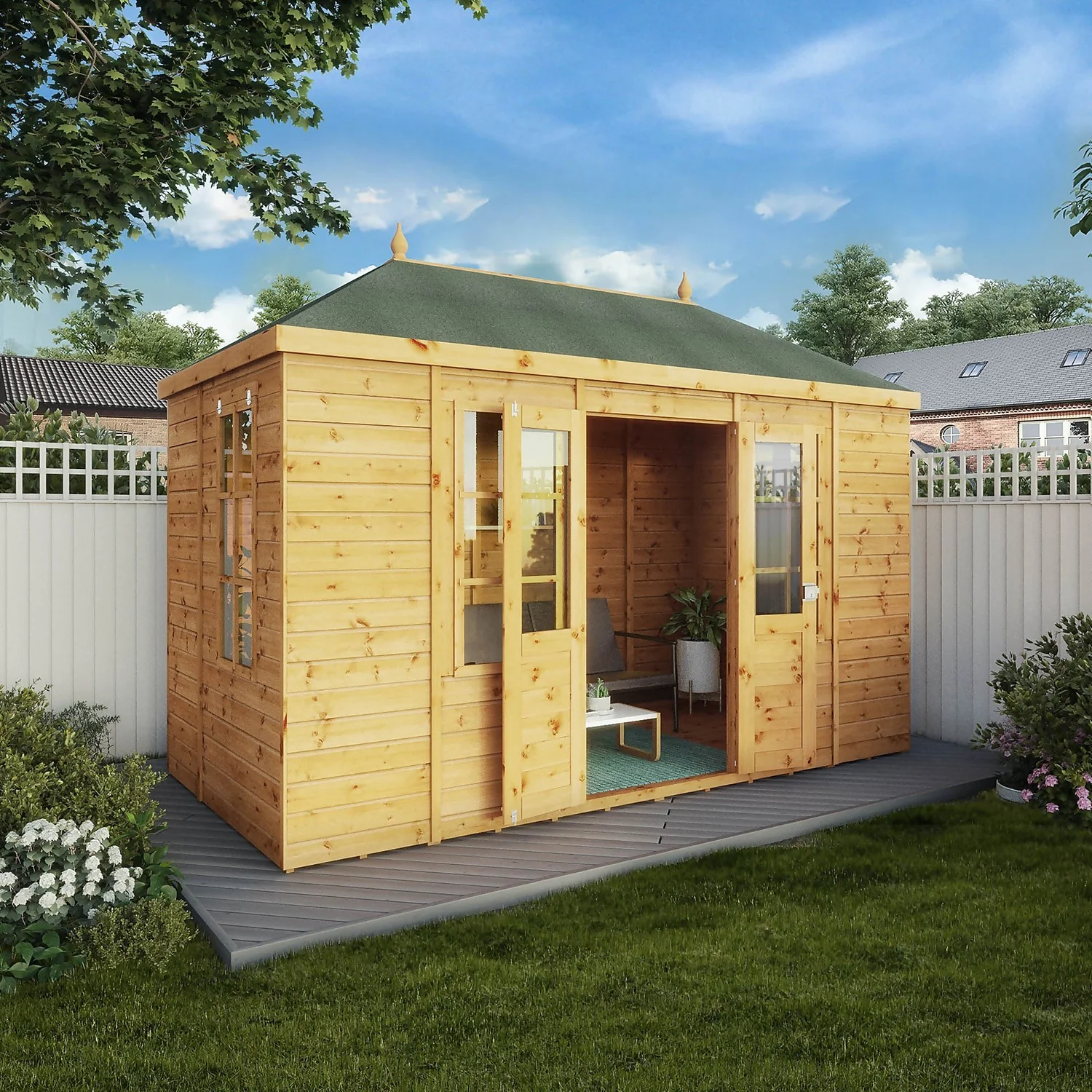 Mercia 12ft X 6ft Premium Clover Summerhouse - Including Installation 9 Mercia 12ft X 6ft Premium Clover Summerhouse - Including Installation - Image 7