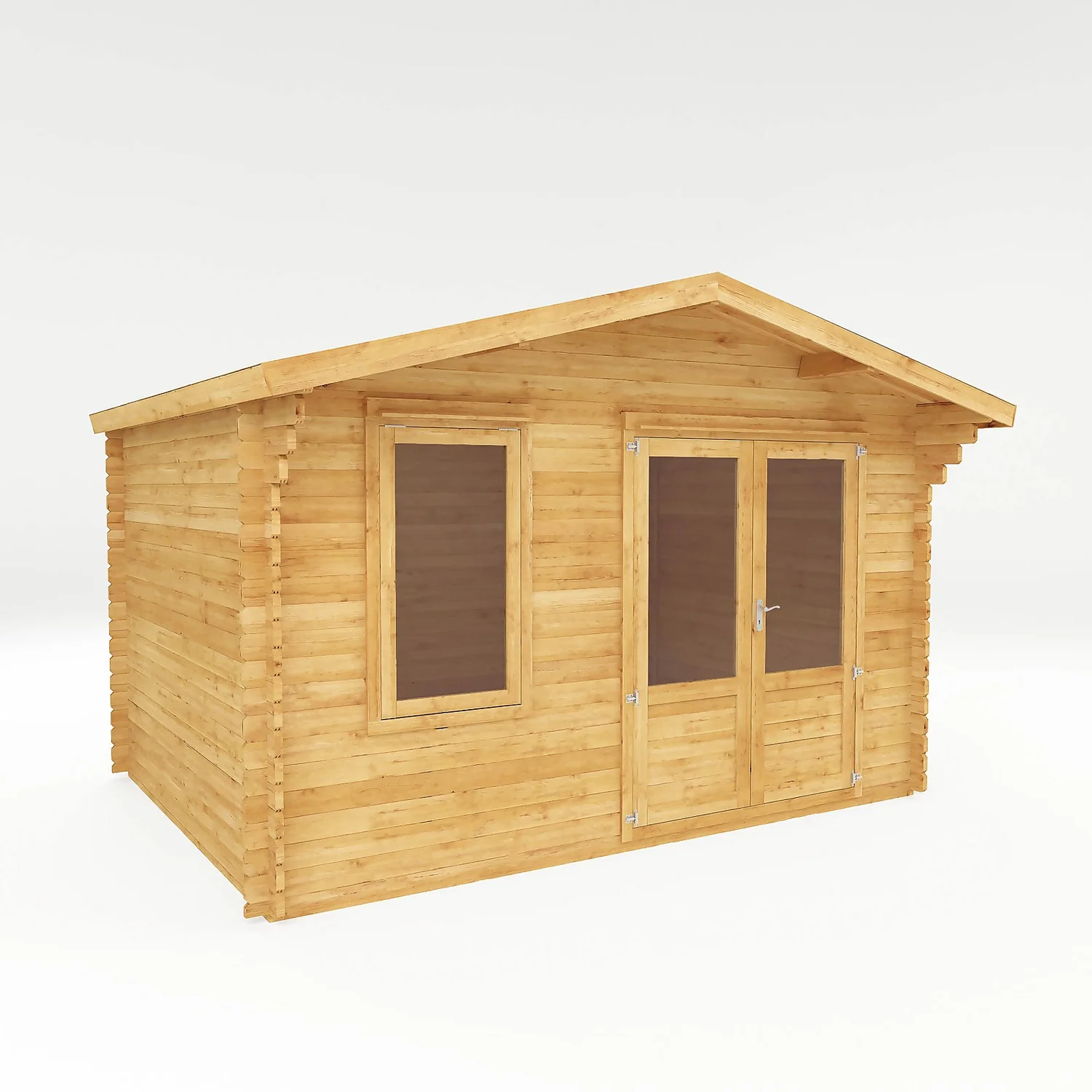 Mercia 4m X 3m Garden Retreat Log Cabin 44mm 3 Mercia 4m X 3m Garden Retreat Log Cabin 44mm