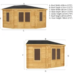 Mercia 4m X 4m Corner Log Cabin 28mm 20 Mercia 4m X 4m Corner Log Cabin 28mm -Elise Bloom 13555833 7815025545115675