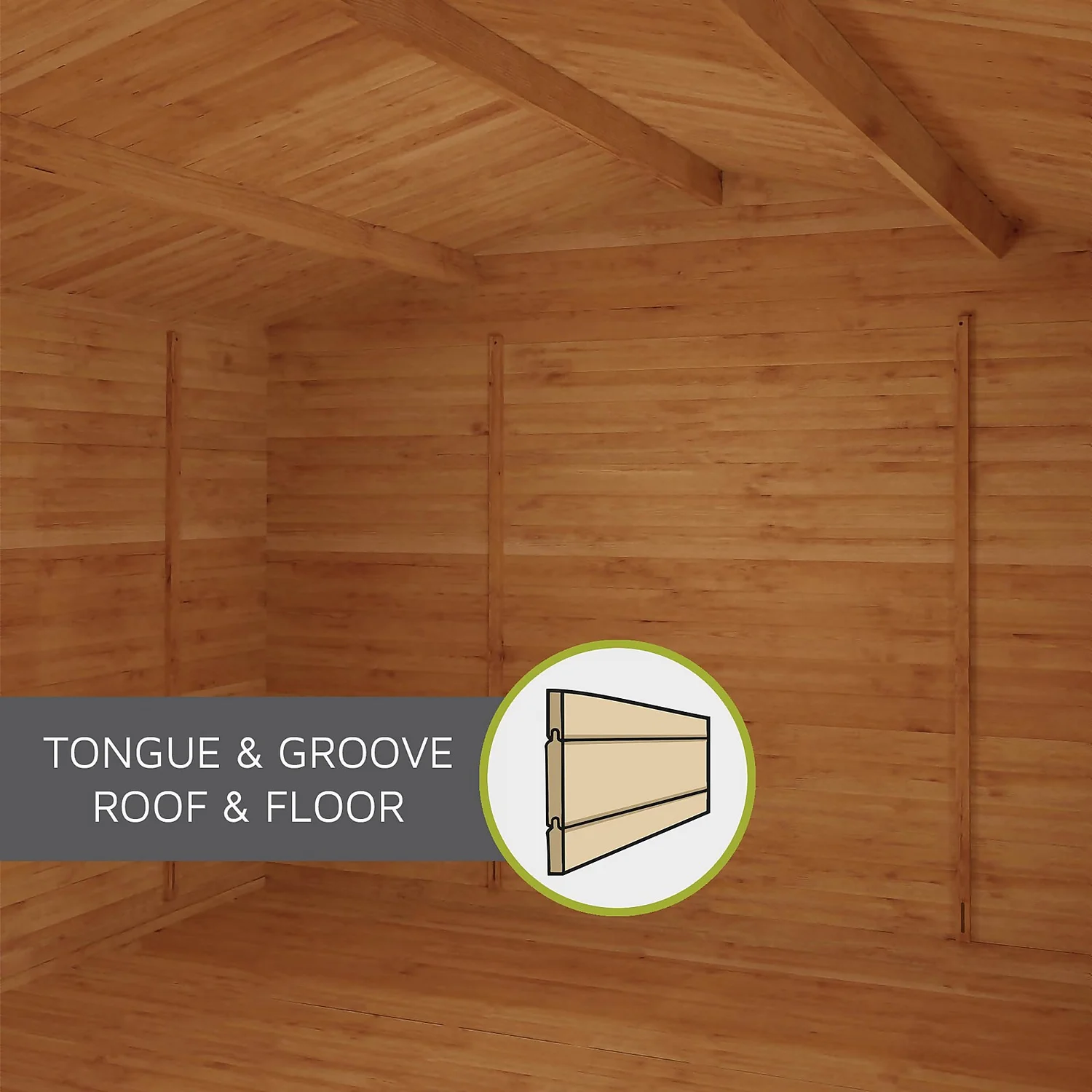 Mercia 4m X 4m Corner Log Cabin 34mm 8 Mercia 4m X 4m Corner Log Cabin 34mm - Image 6