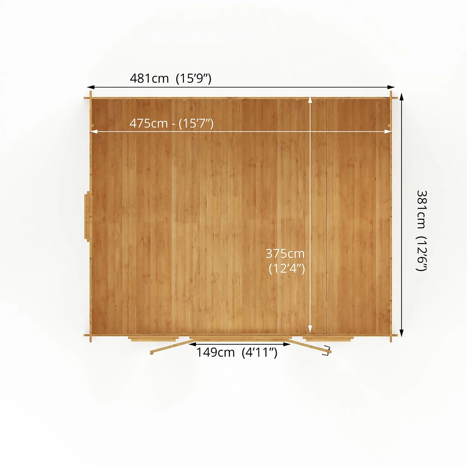 Mercia 5m X 4m Home Office Log Cabin 28mm 12 Mercia 5m X 4m Home Office Log Cabin 28mm - Image 10