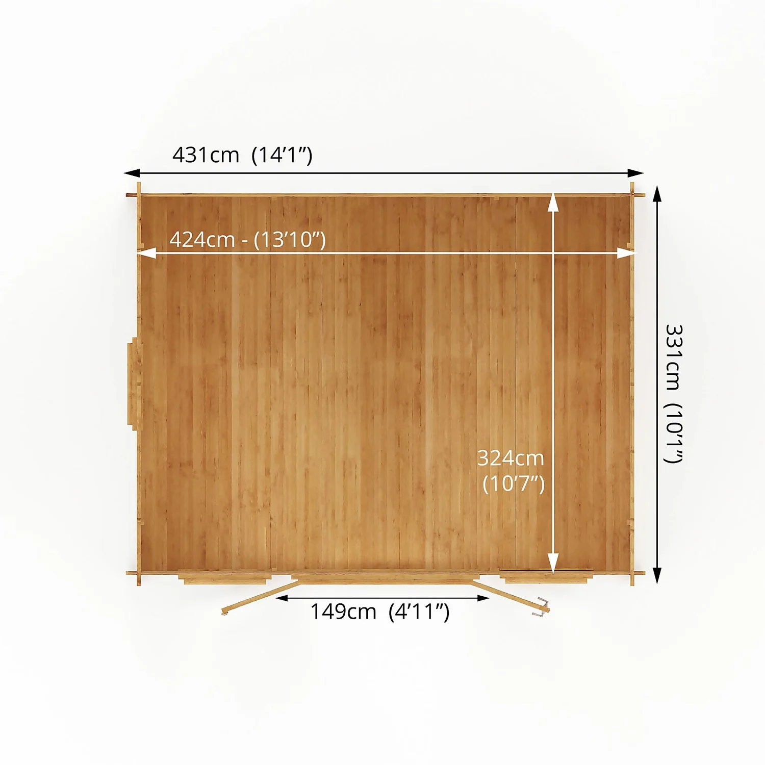 Mercia 4.5m X 3.5m Home Office Log Cabin 34mm 12 Mercia 4.5m X 3.5m Home Office Log Cabin 34mm - Image 10