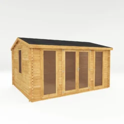 Mercia 4.5m X 3.5m Home Office Log Cabin 34mm