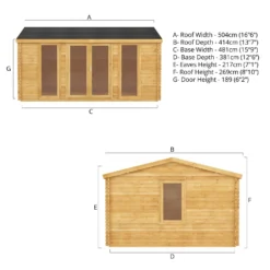 Mercia 5m X 4m Home Office Log Cabin 44mm 20 Mercia 5m X 4m Home Office Log Cabin 44mm -Elise Bloom 13555845 1585025546444789