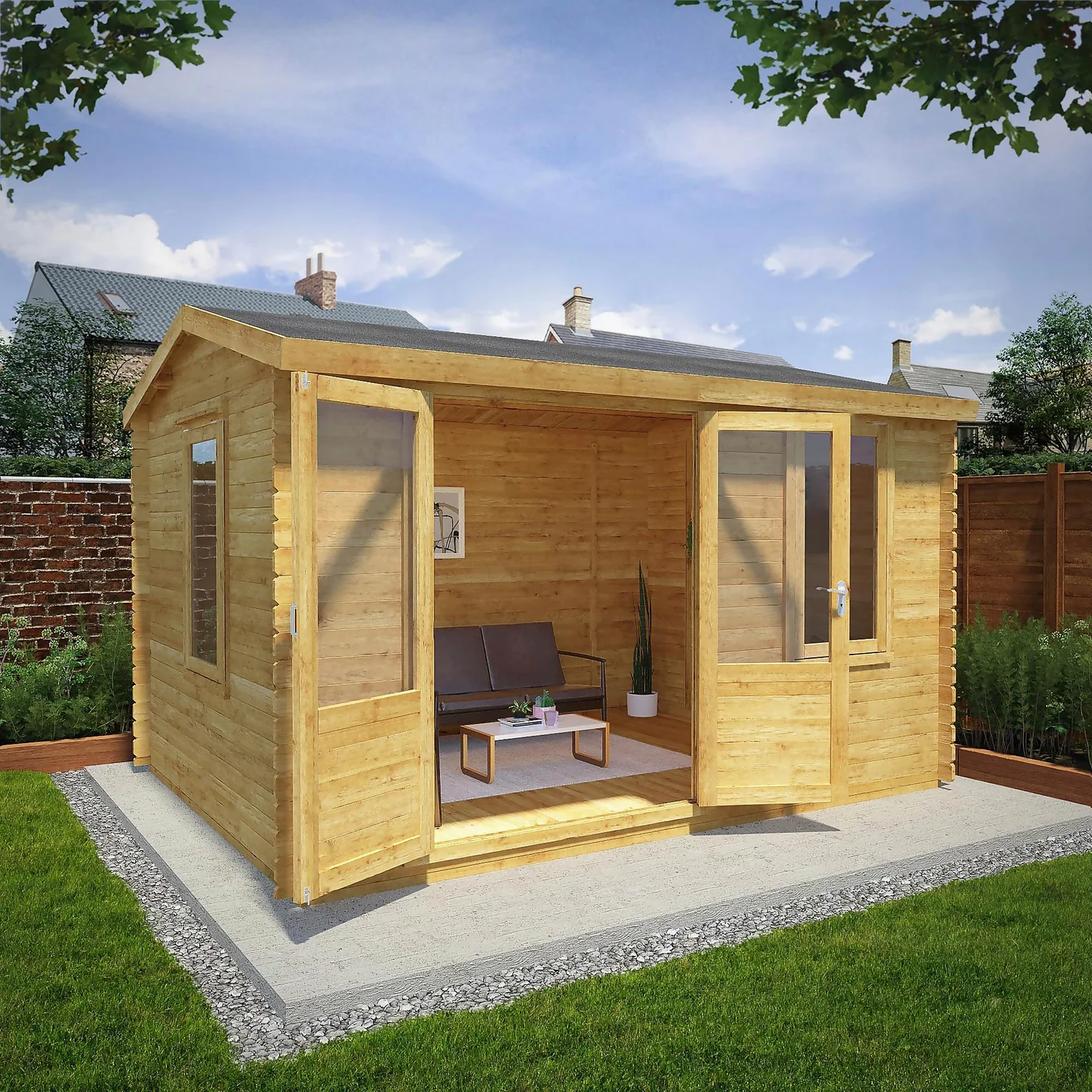 Mercia 4m X 3m Home Office Log Cabin 44mm 4 Mercia 4m X 3m Home Office Log Cabin 44mm - Image 2
