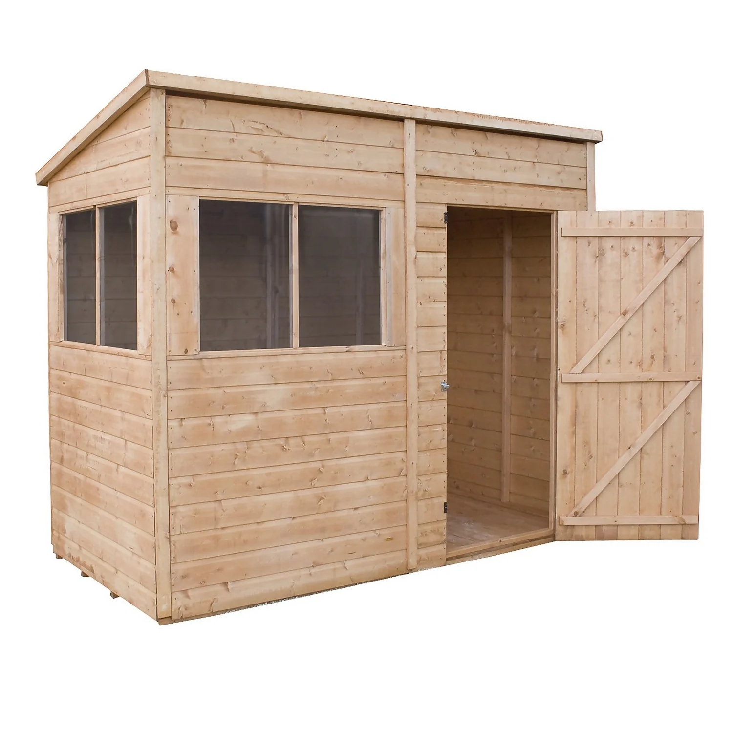 Mercia 8ft X 4ft Premium Shiplap Modular Pent Shed - Including Installation 3 Mercia 8ft X 4ft Premium Shiplap Modular Pent Shed - Including Installation