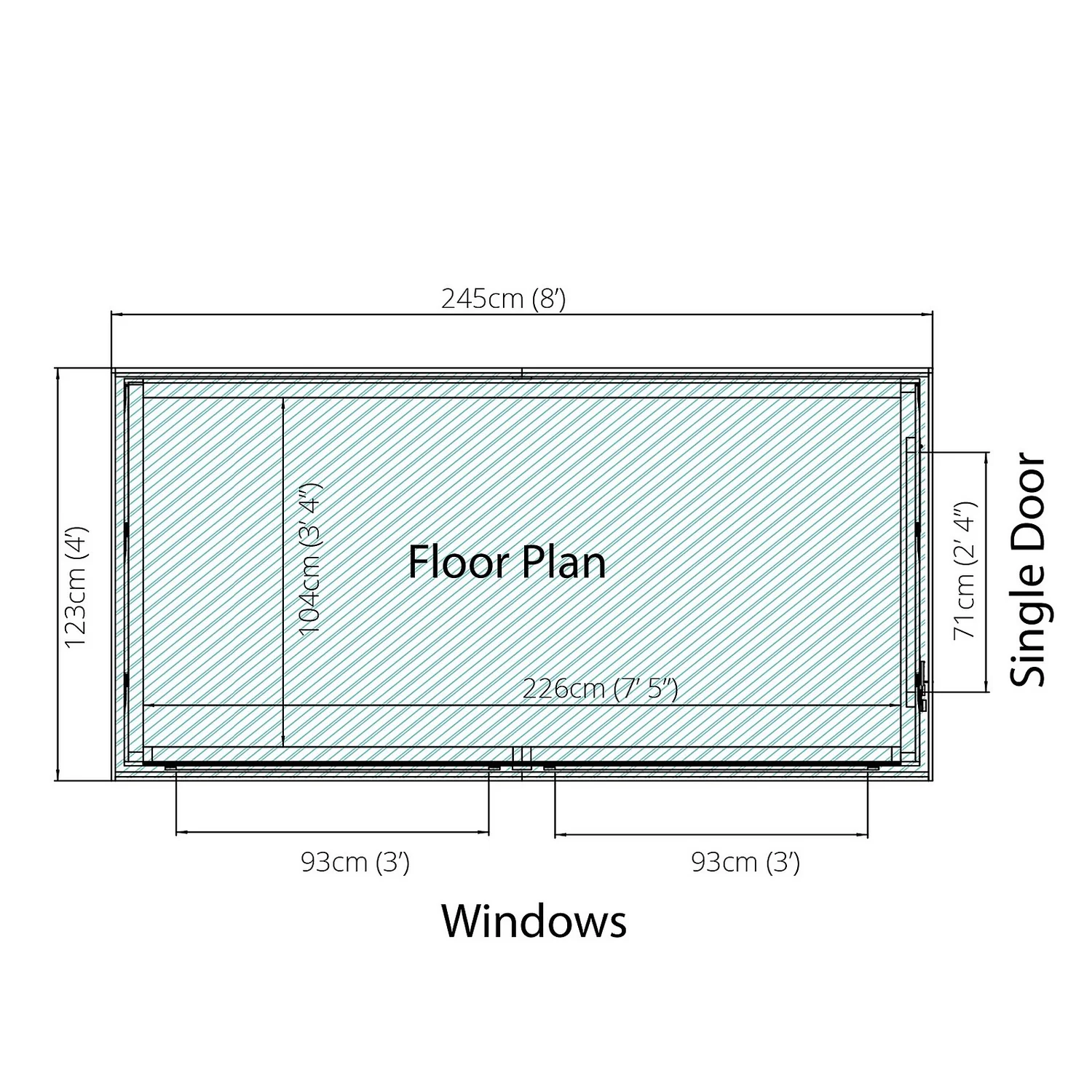 Mercia 8ft X 4ft Premium Shiplap Modular Pent Shed - Including Installation 10 Mercia 8ft X 4ft Premium Shiplap Modular Pent Shed - Including Installation - Image 8