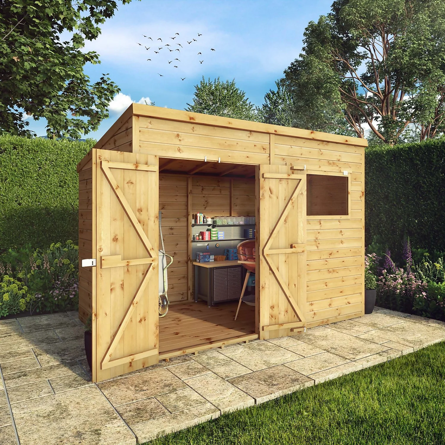 Mercia 10ft X 6ft Premium Shiplap Pent Shed 4 Mercia 10ft X 6ft Premium Shiplap Pent Shed - Image 2
