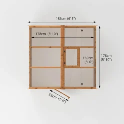 Mercia Wooden Greenhouse - 6x6ft -Elise Bloom 13626875 2105028840072951