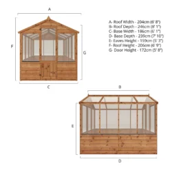 Mercia Wooden Greenhouse - 8x6ft -Elise Bloom 13626876 8745028840031320