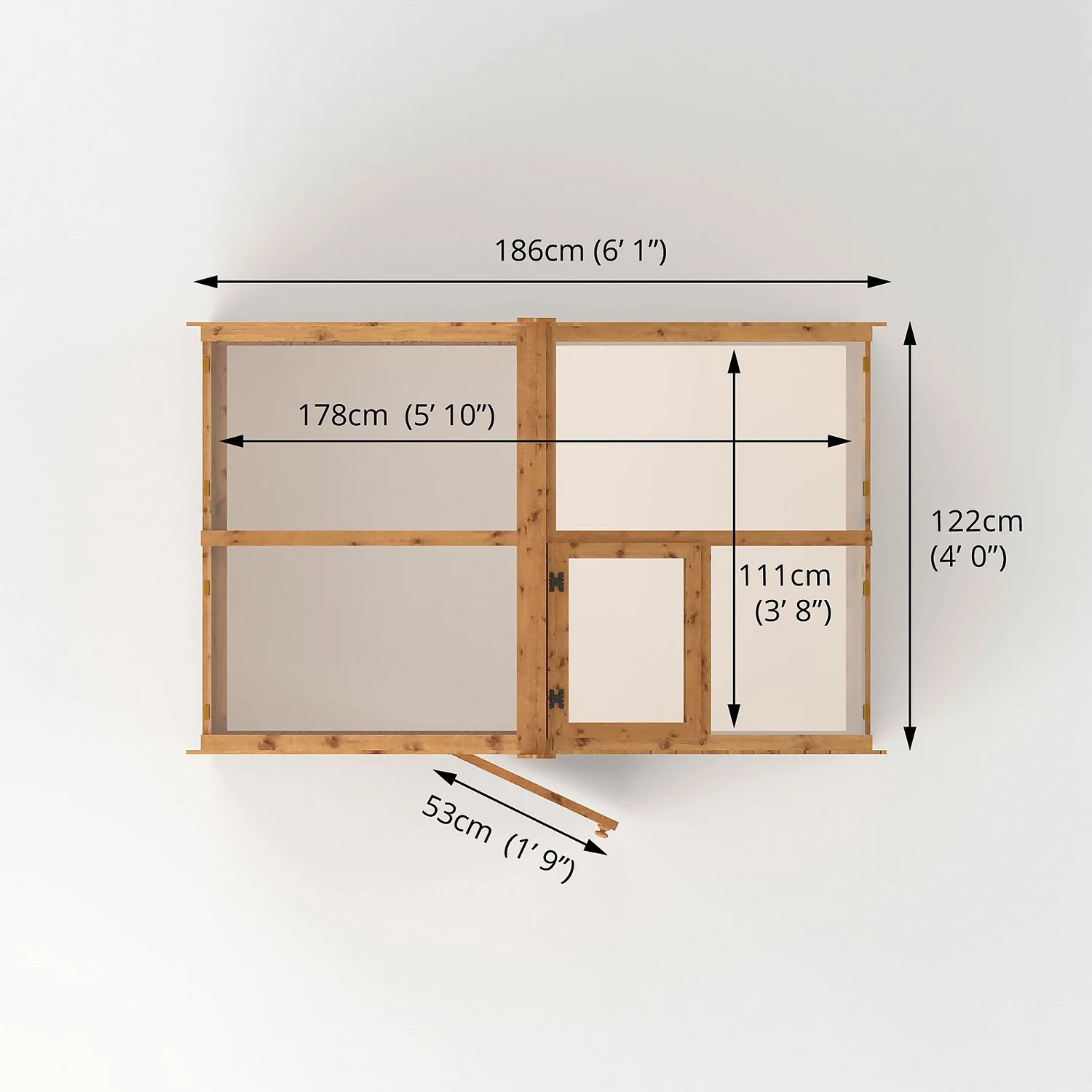 Mercia Wooden Greenhouse - 4x6ft 12 Mercia Wooden Greenhouse - 4x6ft - Image 10
