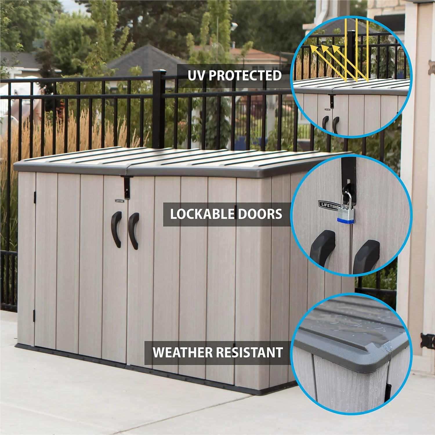 Lifetime Horizontal Plastic Outdoor Storage Shed 5 Lifetime Horizontal Plastic Outdoor Storage Shed - Image 3
