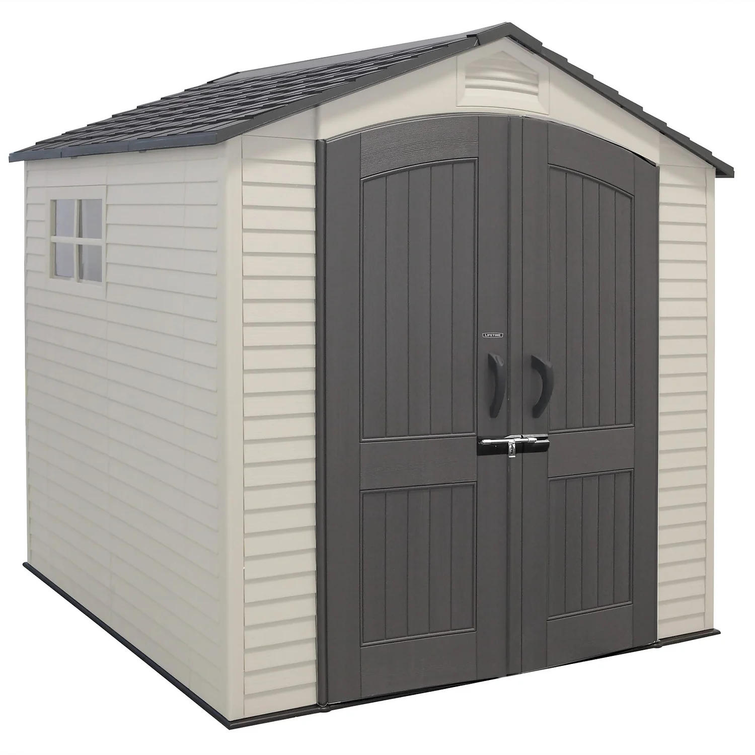 Lifetime Plastic Outdoor Storage Shed - 7x7ft 3 Lifetime Plastic Outdoor Storage Shed - 7x7ft