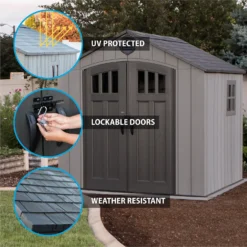 Lifetime Plastic Outdoor Storage Shed - 8x7.5ft 12 Lifetime Plastic Outdoor Storage Shed - 8x7.5ft -Elise Bloom 13660827 1334949053189080