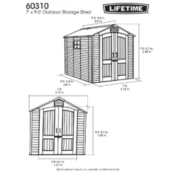 Lifetime Plastic Outdoor Storage Shed - 7x9.5ft 11 Lifetime Plastic Outdoor Storage Shed - 7x9.5ft -Elise Bloom 13660828 1714949045989926