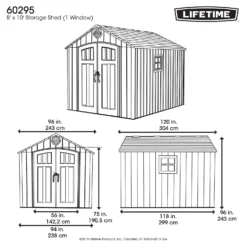 Lifetime Plastic Outdoor Storage Shed - 8x10ft 13 Lifetime Plastic Outdoor Storage Shed - 8x10ft -Elise Bloom 13660829 1284949046040122