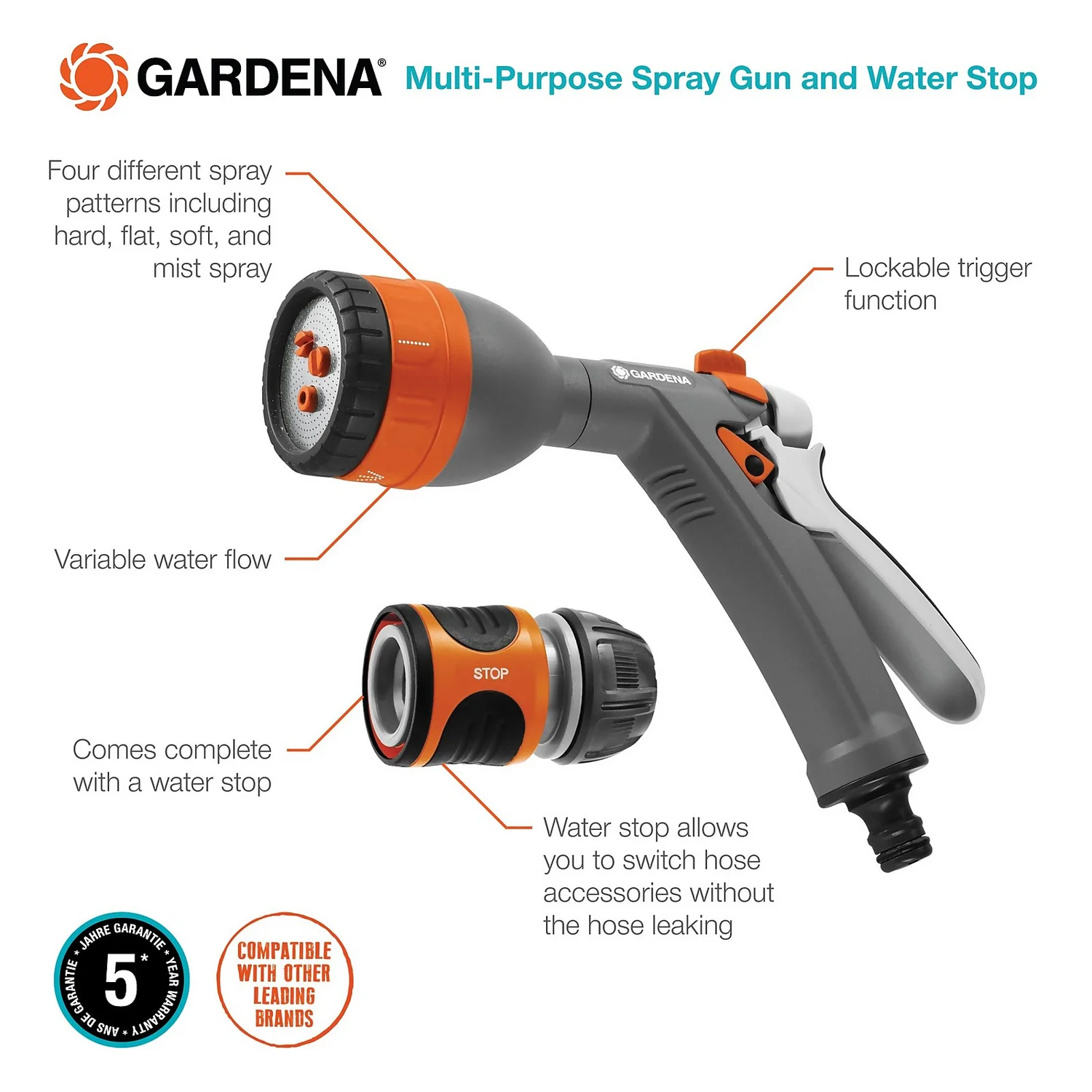 Gardena Multi Spray Gun Set 8 Gardena Multi Spray Gun Set - Image 6