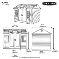Lifetime 10 X 8ft Outdoor Storage Shed - Installation Included 19 Lifetime 10 X 8ft Outdoor Storage Shed - Installation Included -Elise Bloom 13911314 3254978028295342