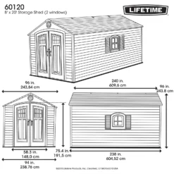 Lifetime 8 X 20ft Outdoor Storage Shed - Installation Included 15 Lifetime 8 X 20ft Outdoor Storage Shed - Installation Included -Elise Bloom 13911318 1814978028282712