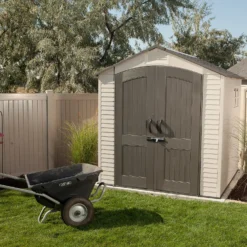 Lifetime 7x7ft Outdoor Storage Shed - Beige 13 Lifetime 7x7ft Outdoor Storage Shed - Beige -Elise Bloom 13997407 1094999834748844