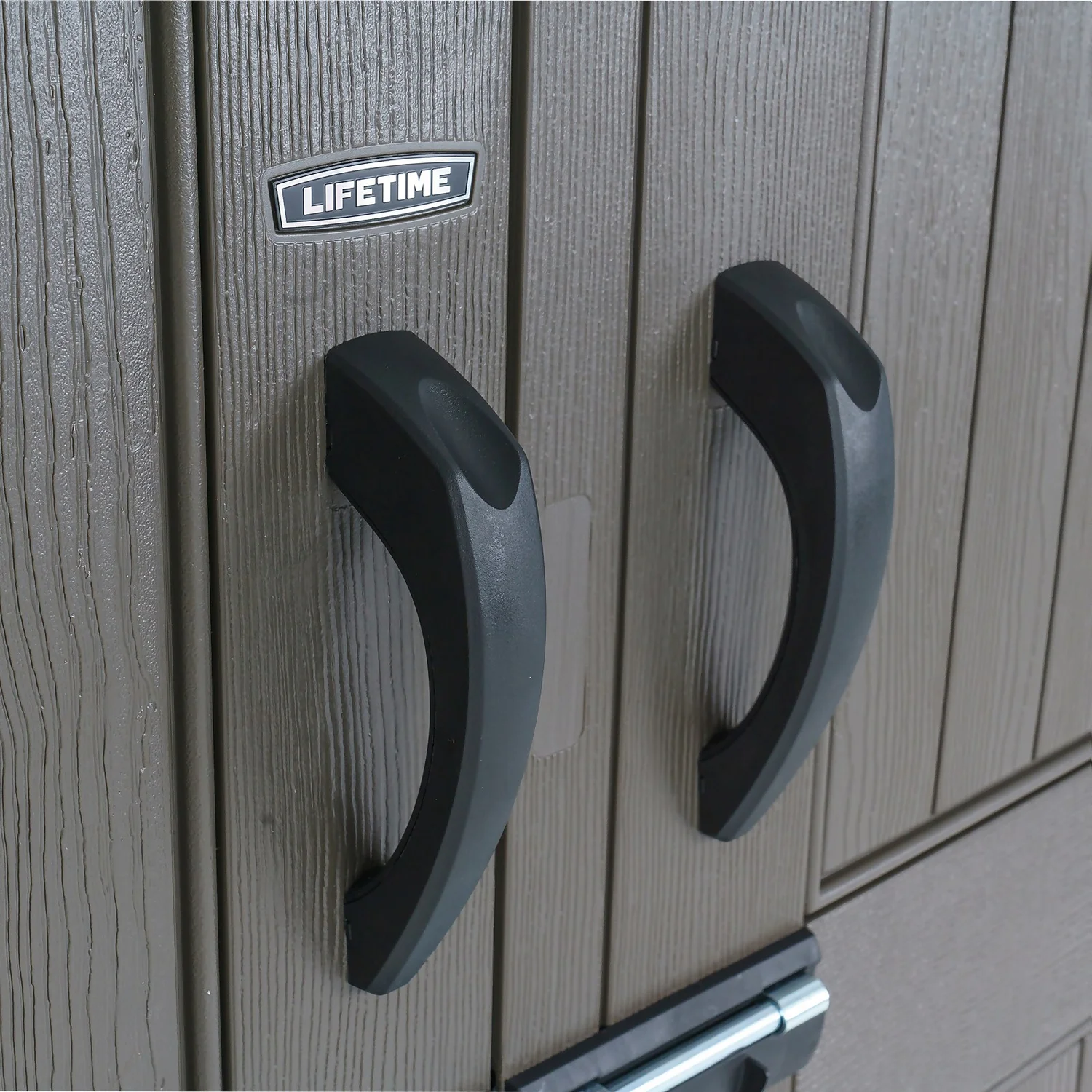 Lifetime 7x7ft Outdoor Storage Shed - Beige 10 Lifetime 7x7ft Outdoor Storage Shed - Beige - Image 8